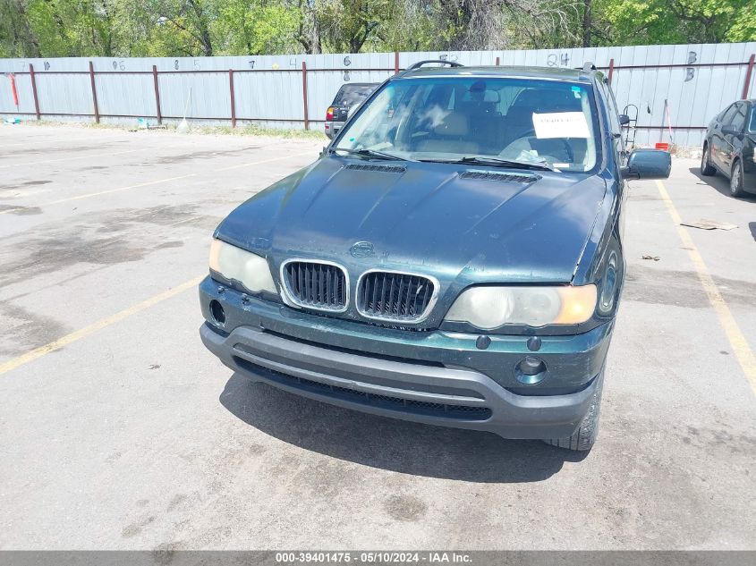 2002 BMW X5 3.0I VIN: 5UXFA53512LP37221 Lot: 39401475