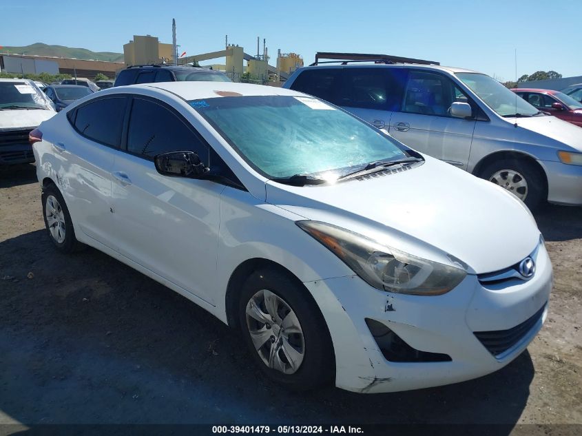 2016 Hyundai Elantra Se VIN: 5NPDH4AEXGH678179 Lot: 39401479