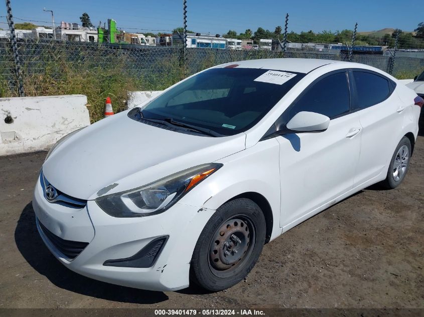 2016 Hyundai Elantra Se VIN: 5NPDH4AEXGH678179 Lot: 39401479