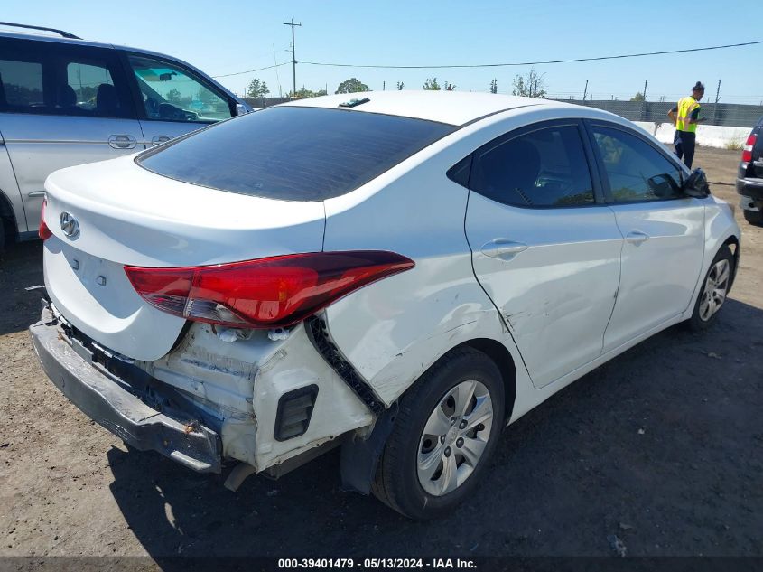 2016 Hyundai Elantra Se VIN: 5NPDH4AEXGH678179 Lot: 39401479