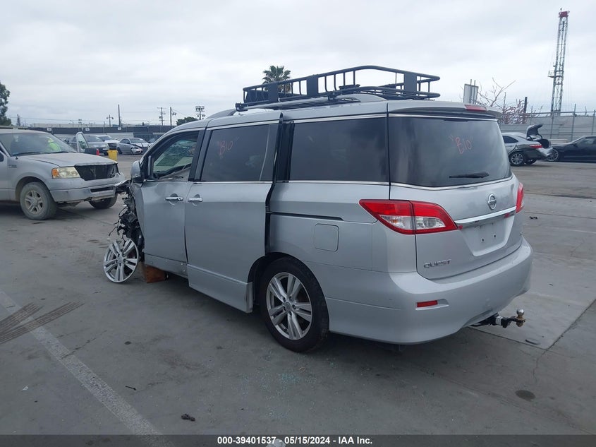 2012 Nissan Quest Sl VIN: JN8AE2KP8C9043792 Lot: 39401537