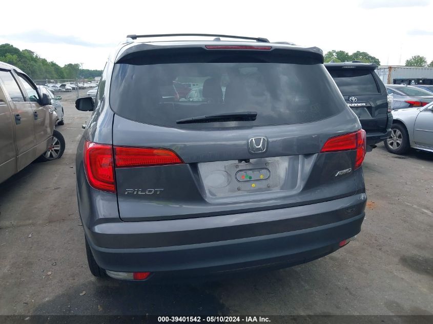 2016 Honda Pilot Ex-L VIN: 5FNYF6H65GB091002 Lot: 39401542