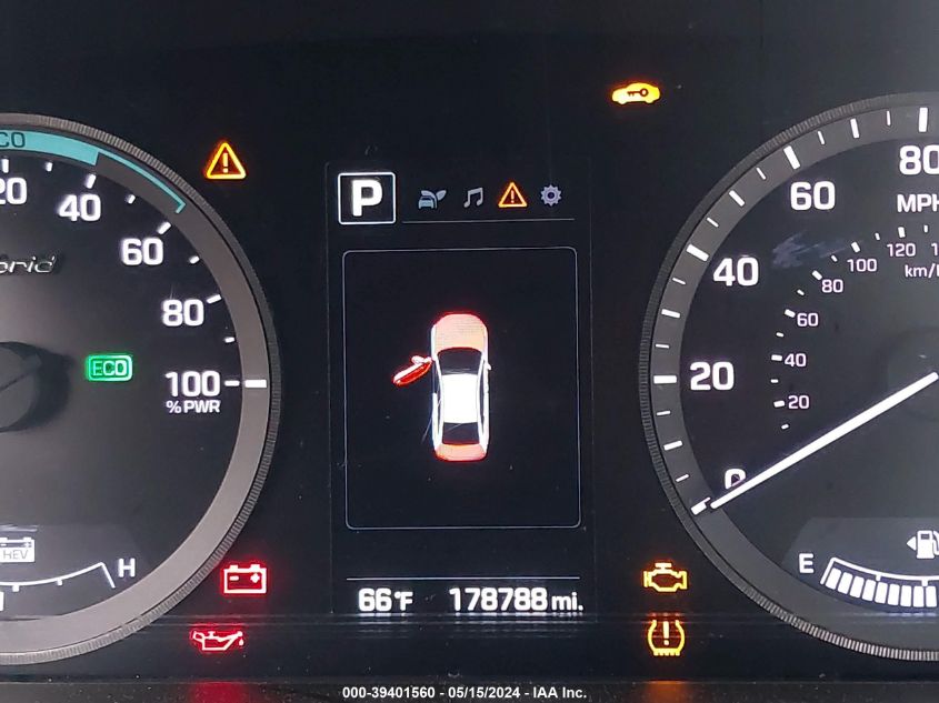 2016 Hyundai Sonata Hybrid Se VIN: KMHE24L15GA040408 Lot: 39401560