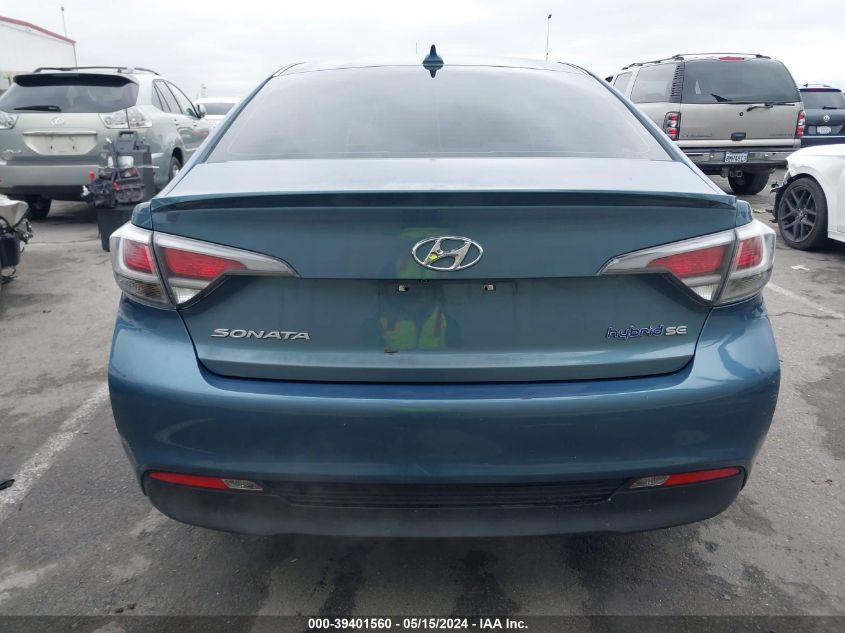 2016 Hyundai Sonata Hybrid Se VIN: KMHE24L15GA040408 Lot: 39401560