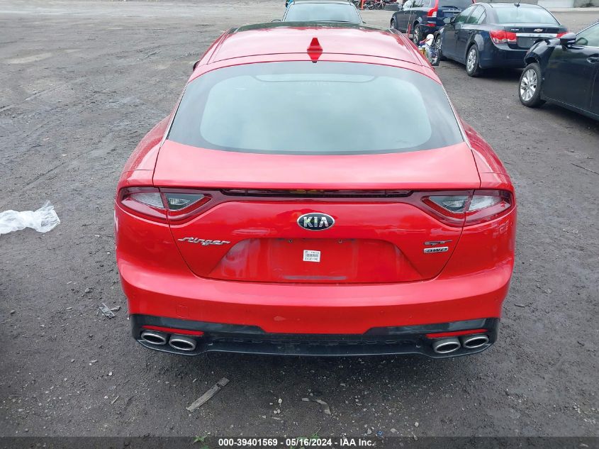 2019 Kia Stinger Gt2 VIN: KNAE55LC8K6044495 Lot: 39401569