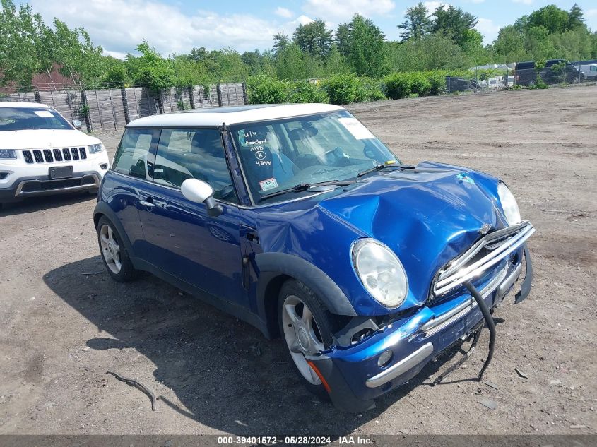 2003 Mini Cooper VIN: WMWRC33493TC46045 Lot: 39401572