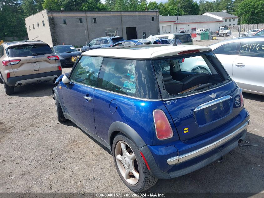 2003 Mini Cooper VIN: WMWRC33493TC46045 Lot: 39401572