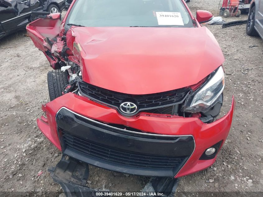 2015 Toyota Corolla S Plus VIN: 2T1BURHE1FC287607 Lot: 39401620