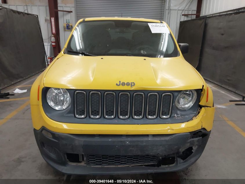 2016 Jeep Renegade Sport VIN: ZACCJAAT9GPD47050 Lot: 39401648