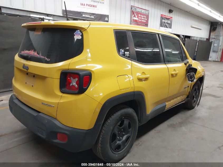 2016 Jeep Renegade Sport VIN: ZACCJAAT9GPD47050 Lot: 39401648