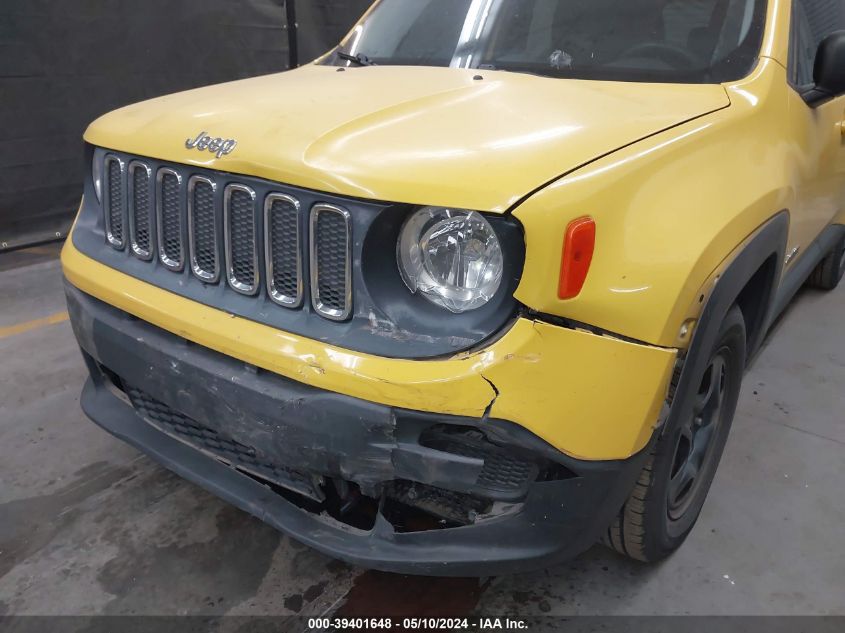 2016 Jeep Renegade Sport VIN: ZACCJAAT9GPD47050 Lot: 39401648