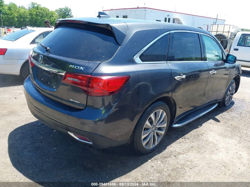 2014 Acura Mdx Technology Package VIN: 5FRYD4H46EB028754 Lot: 39401656