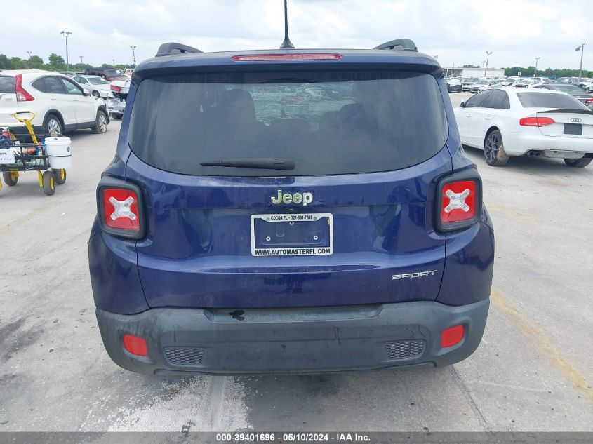 2017 Jeep Renegade Sport Fwd VIN: ZACCJAAB6HPF29958 Lot: 39401696