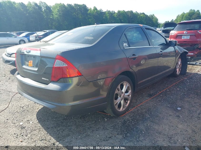 2012 Ford Fusion Se VIN: 3FAHP0HG5CR321378 Lot: 39401756