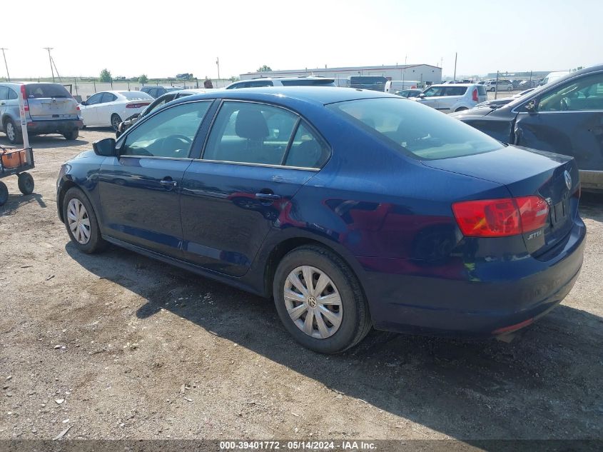 2013 Volkswagen Jetta 2.0L S VIN: 3VW1K7AJ8DM263402 Lot: 39401772