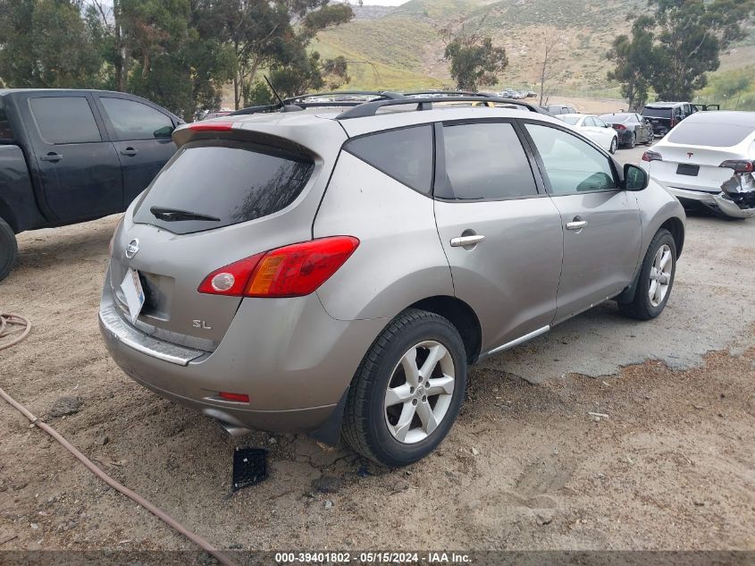 2009 Nissan Murano Sl VIN: JN8AZ18U39W030499 Lot: 39401802