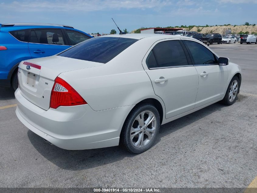 2012 Ford Fusion Se VIN: 3FAHP0HA6CR382878 Lot: 39401914