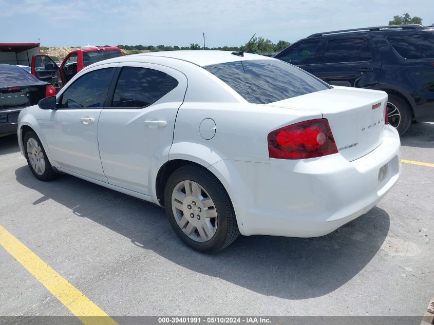 2013 Dodge Avenger Se VIN: 1C3CDZABXDN722790 Lot: 39401991