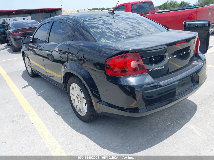 2013 Dodge Avenger Se VIN: 1C3CDZAB1DN722791 Lot: 39402001