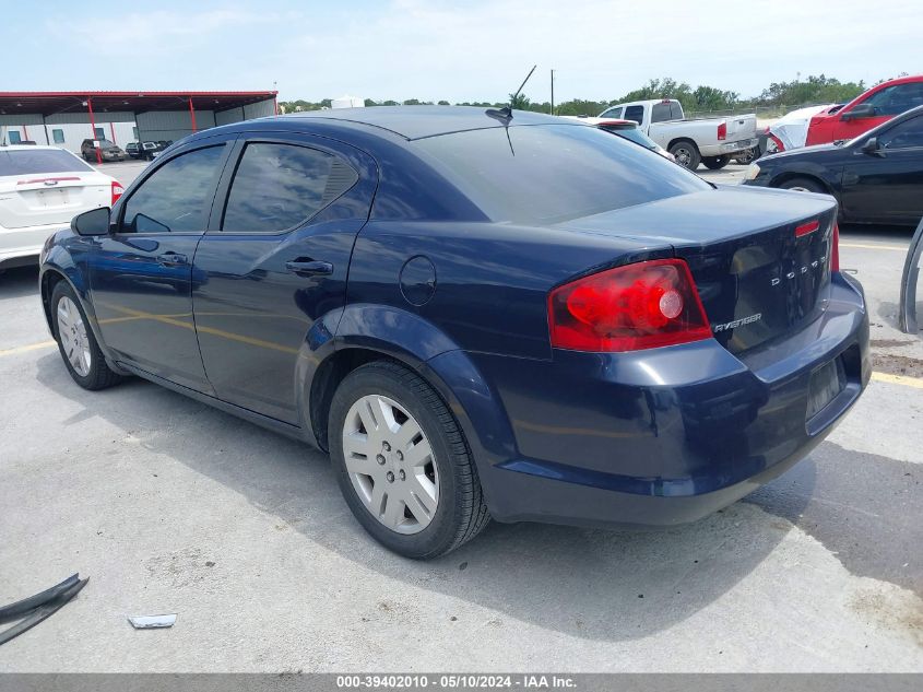 2013 Dodge Avenger Se VIN: 1C3CDZAB3DN722789 Lot: 39402010