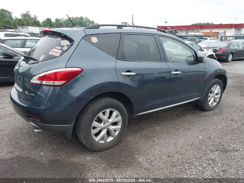 2013 Nissan Murano Sl VIN: JN8AZ1MW0DW312972 Lot: 39402079