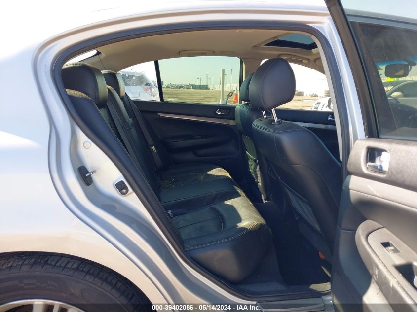 2012 Infiniti G37X VIN: JN1CV6AR6CM682008 Lot: 39402086