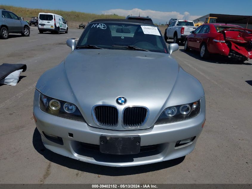 1997 BMW Z3 2.8L Roadster VIN: 4USCJ3328VLC01043 Lot: 39402152