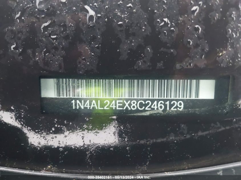 2008 Nissan Altima 2.5 S VIN: 1N4AL24EX8C246129 Lot: 39402161