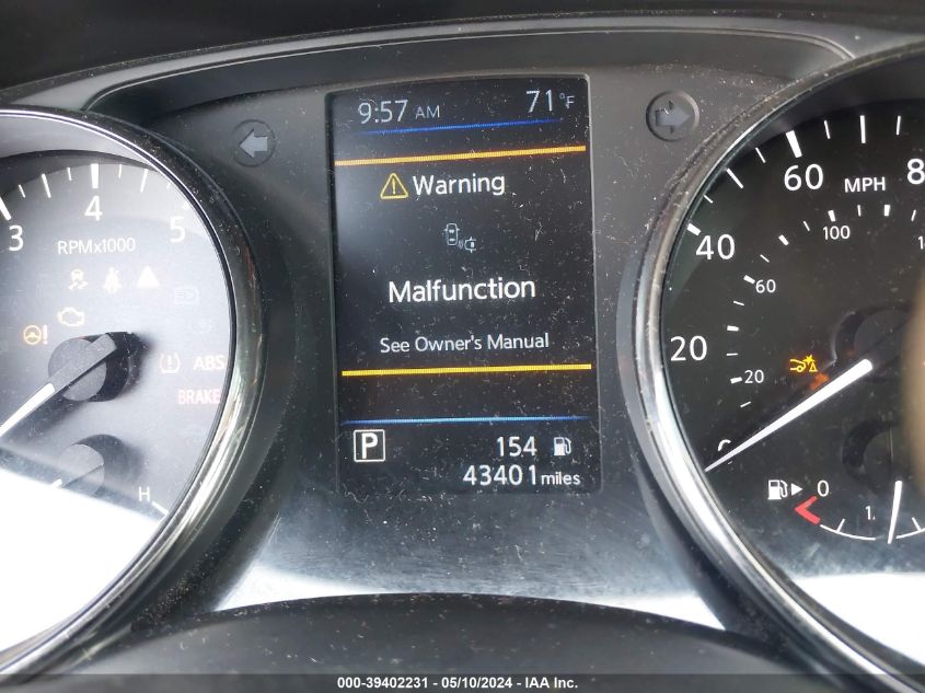 2022 Nissan Rogue Sport Sv Fwd Xtronic Cvt VIN: JN1BJ1BV7NW581119 Lot: 39402231