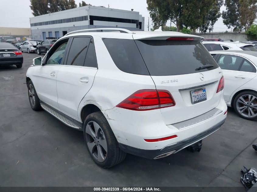 2017 Mercedes-Benz Gle 350 4Matic VIN: 4JGDA5HB6HA839413 Lot: 39402339