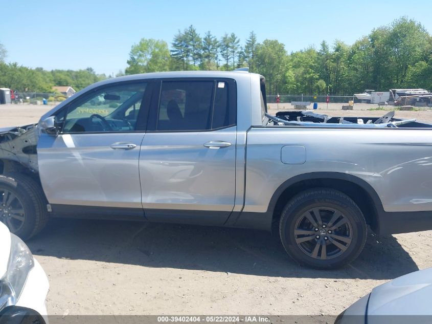 2019 Honda Ridgeline Sport VIN: 5FPYK3F11KB039996 Lot: 39402404