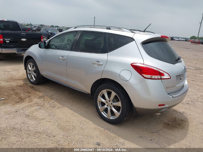 2012 Nissan Murano Le VIN: JN8AZ1MW2CW229624 Lot: 39402447