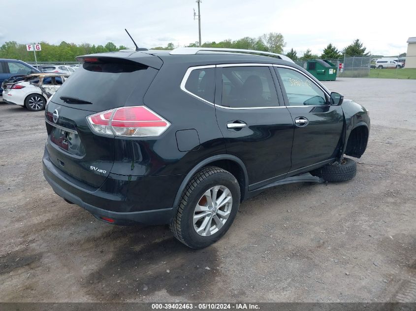 2016 Nissan Rogue Sv VIN: KNMAT2MV2GP642542 Lot: 39402463