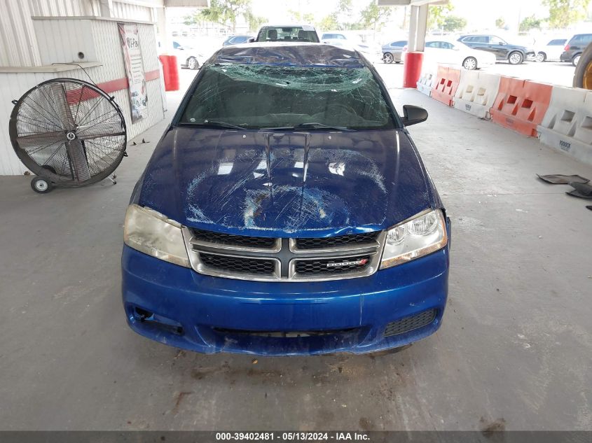 2013 Dodge Avenger Se VIN: 1C3CDZAB4DN644670 Lot: 39402481