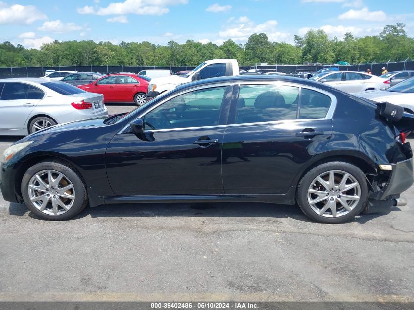 2011 Infiniti G37X VIN: JN1CV6AR5BM405400 Lot: 39402486