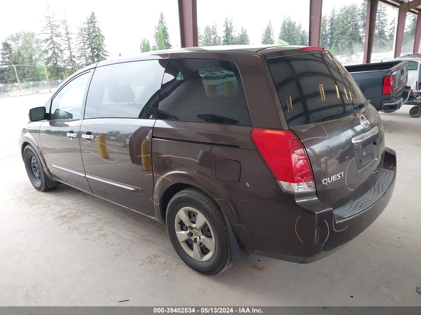 2007 Nissan Quest 3.5 VIN: 5N1BV28U77N101705 Lot: 39402534