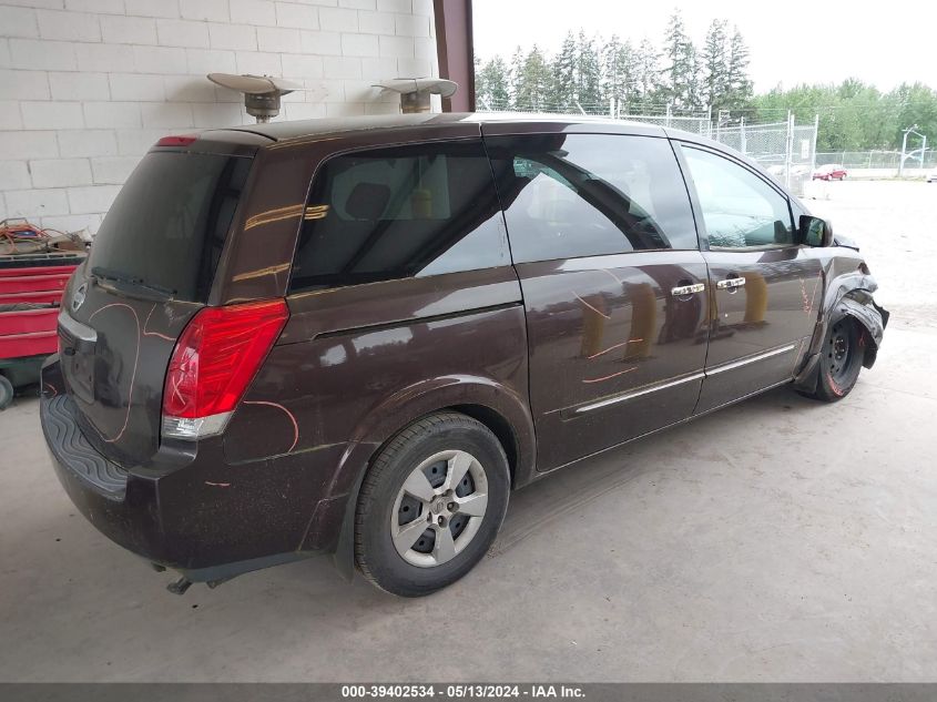 2007 Nissan Quest 3.5 VIN: 5N1BV28U77N101705 Lot: 39402534