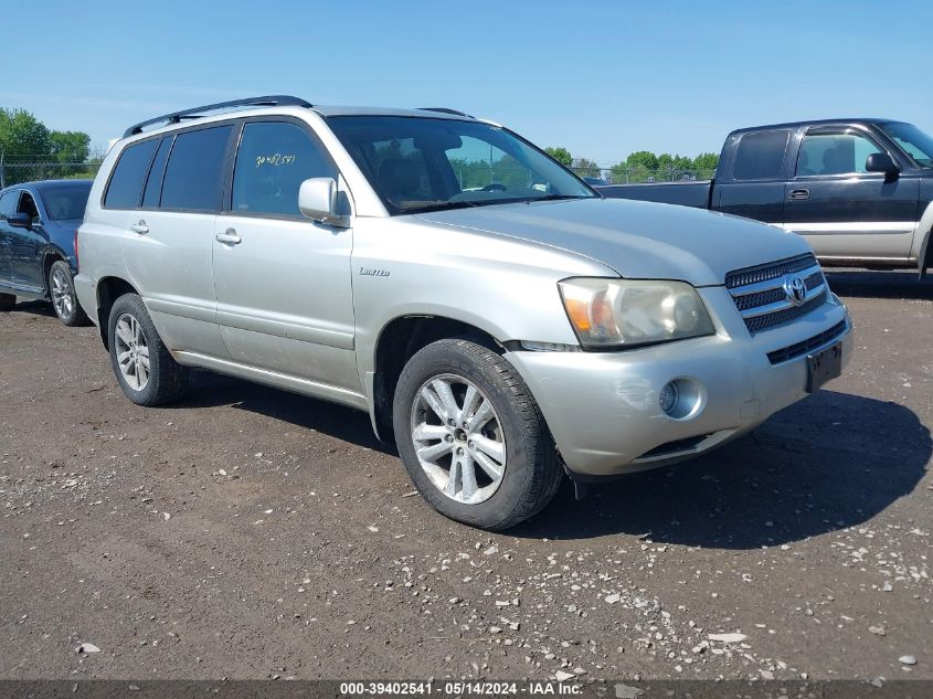 2006 Toyota Highlander Hybrid Limited V6 VIN: JTEEW21A260006202 Lot: 39402541