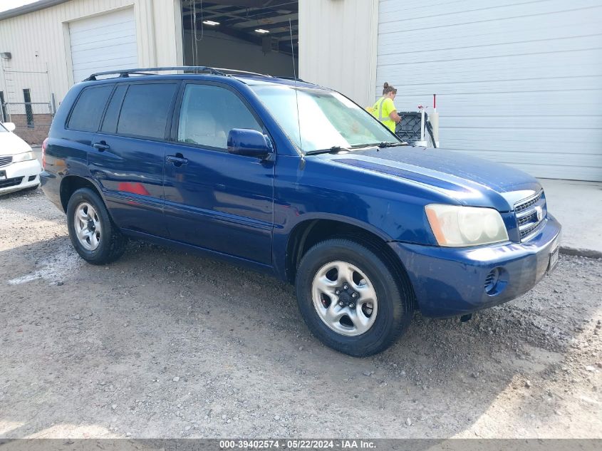 2002 Toyota Highlander V6 VIN: JTEGF21A620066440 Lot: 39402574