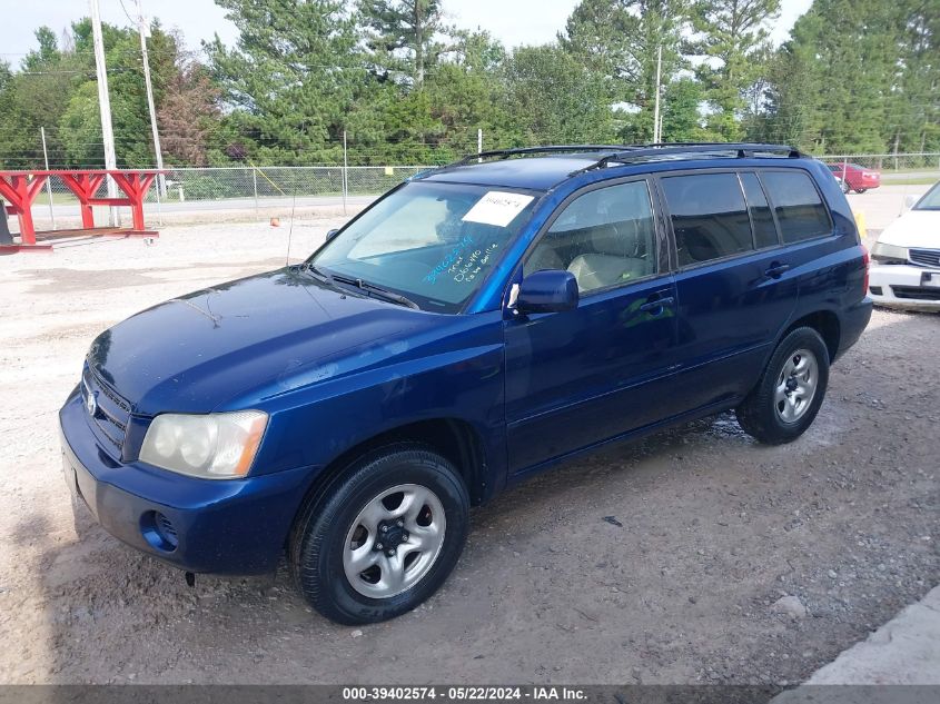 2002 Toyota Highlander V6 VIN: JTEGF21A620066440 Lot: 39402574