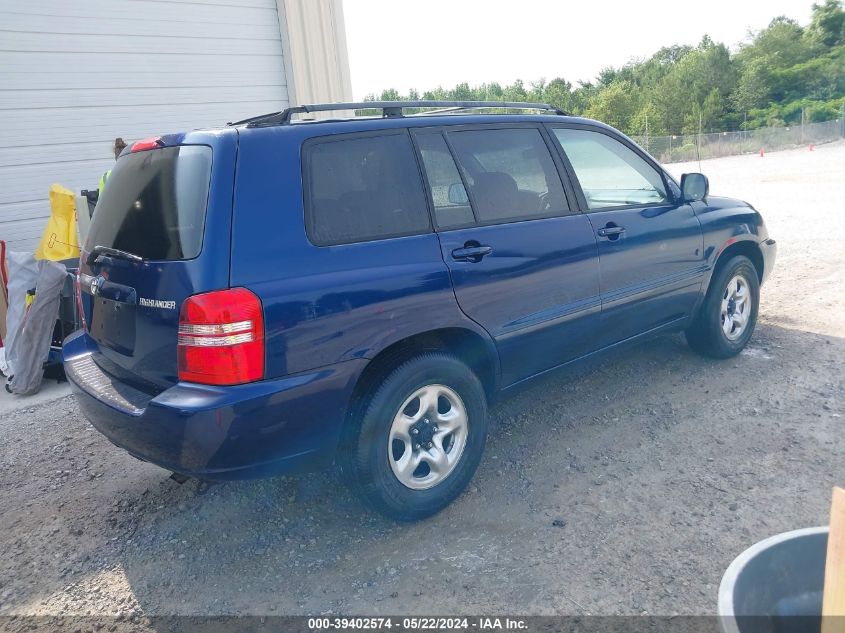 2002 Toyota Highlander V6 VIN: JTEGF21A620066440 Lot: 39402574