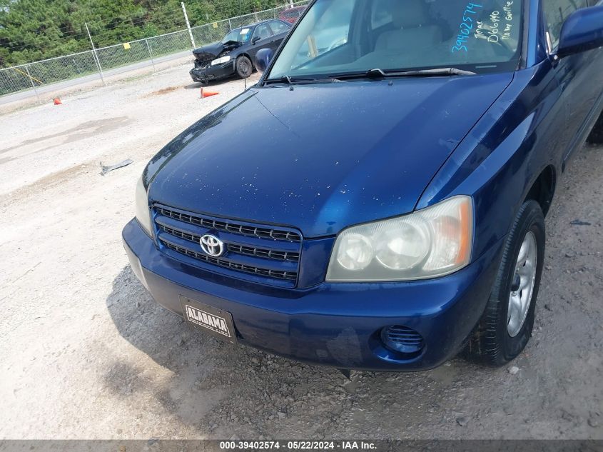 2002 Toyota Highlander V6 VIN: JTEGF21A620066440 Lot: 39402574