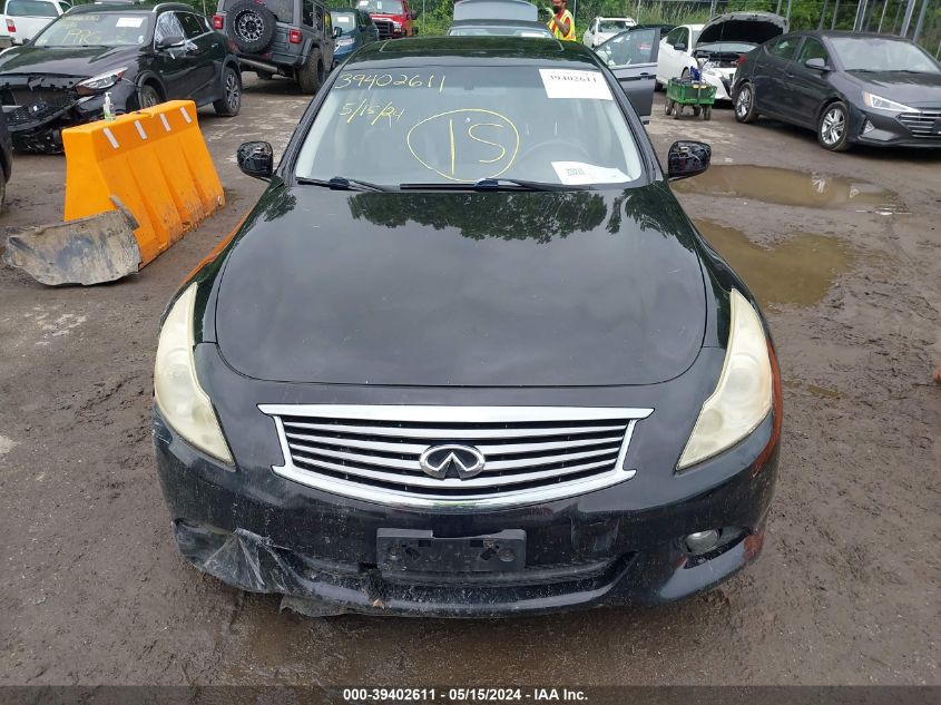 2012 Infiniti G25X VIN: JN1DV6AR5CM861273 Lot: 39402611