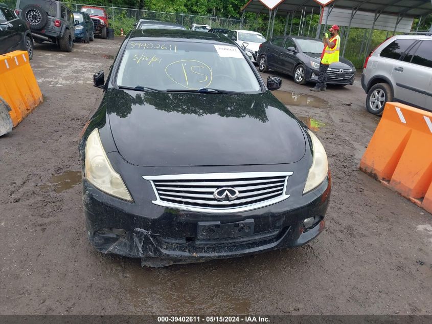 2012 Infiniti G25X VIN: JN1DV6AR5CM861273 Lot: 39402611