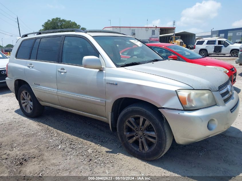 2007 Toyota Highlander Hybrid Limited V6 VIN: JTEGW21A170021588 Lot: 39402623