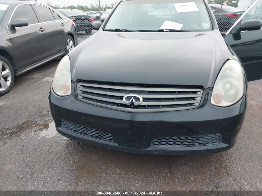 2006 Infiniti G35 VIN: JNKCV51E96M501376 Lot: 39402688