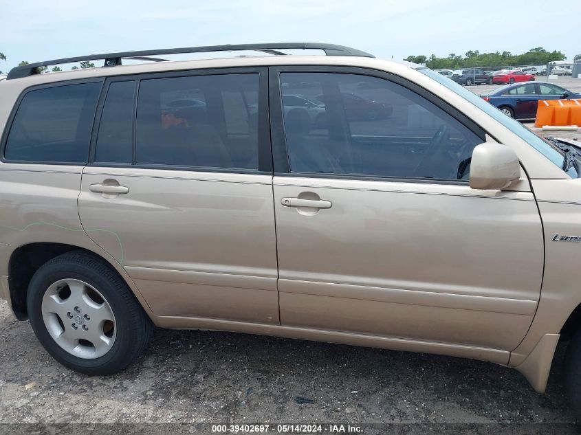 2005 Toyota Highlander Limited V6 VIN: JTEDP21A250062549 Lot: 39402697