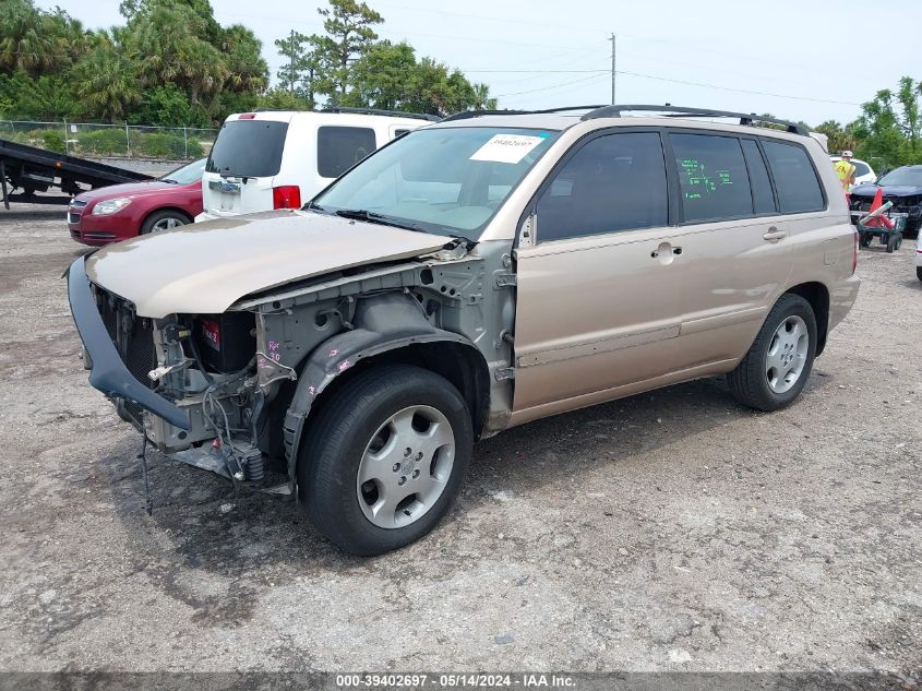 2005 Toyota Highlander Limited V6 VIN: JTEDP21A250062549 Lot: 39402697