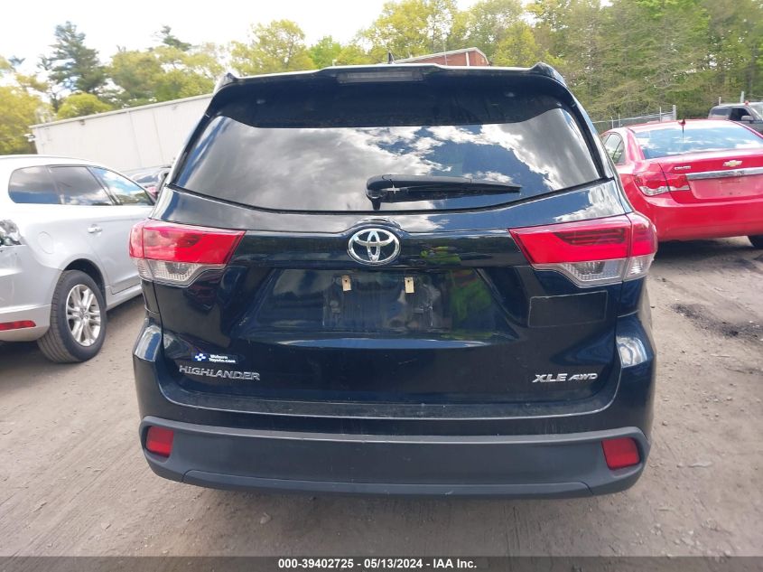 2017 Toyota Highlander Xle VIN: 5TDJZRFH5HS445709 Lot: 39402725