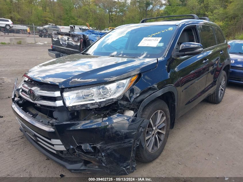 2017 Toyota Highlander Xle VIN: 5TDJZRFH5HS445709 Lot: 39402725